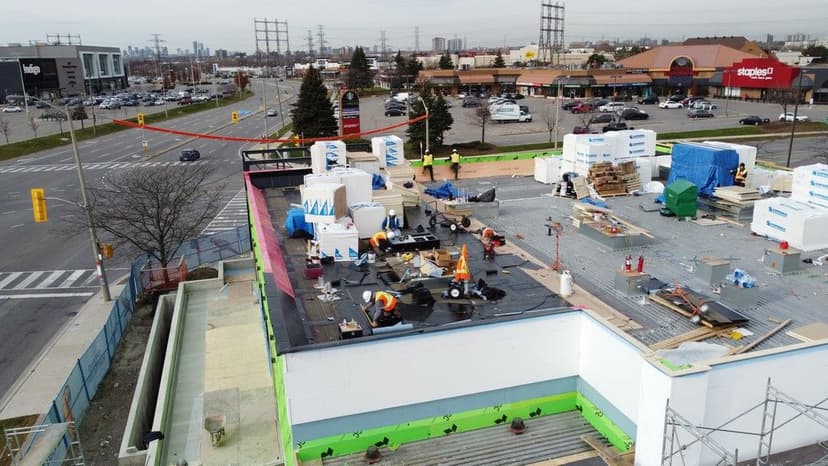 Earls Sherway Roof Replacement -- Quadrangle Architects & BLT Construction