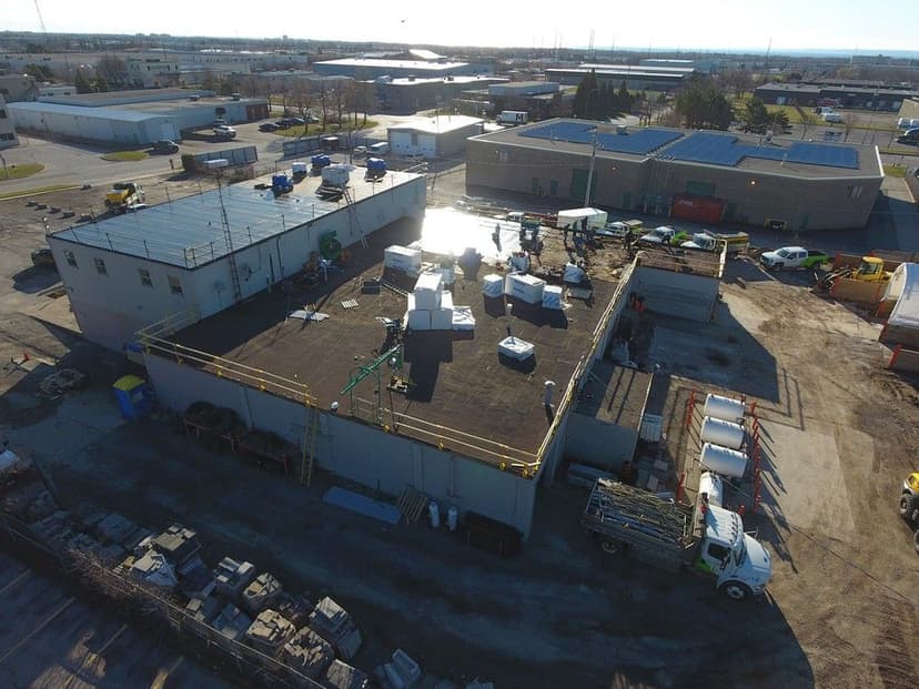 Industrial Roof Replacement in Burlington two