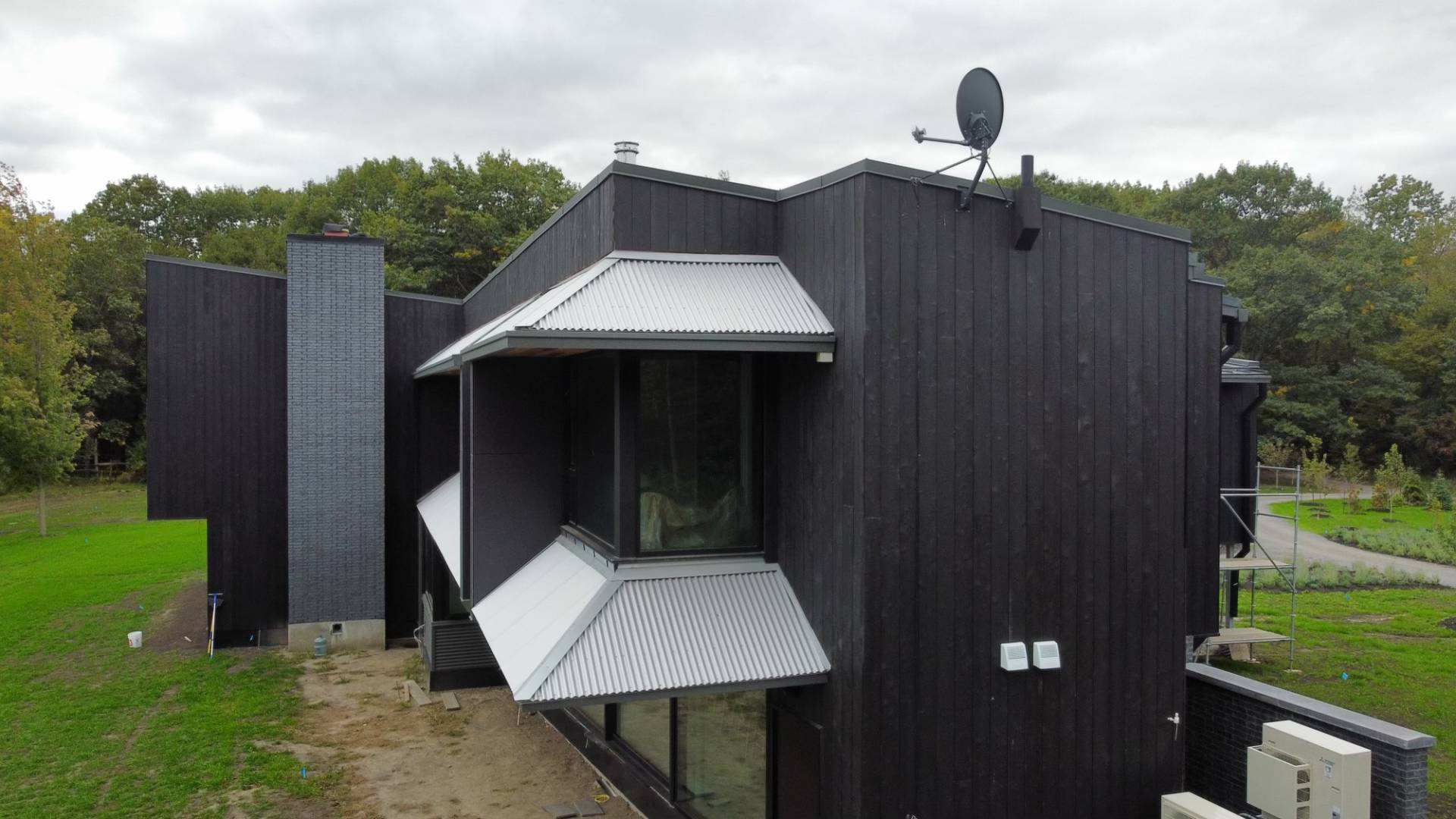 7/8” Corrugated Siding installation on skirt roof