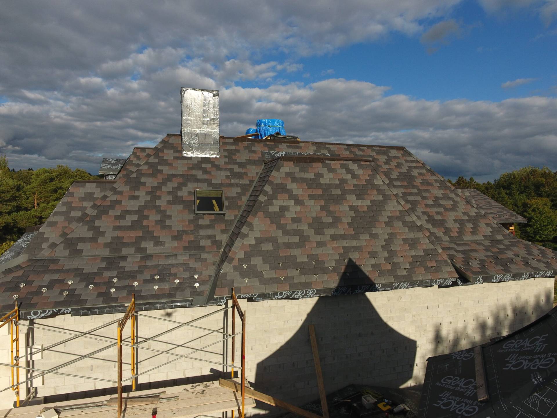 Synthetic Slate Roof and Rheinzink Zinc Turrets