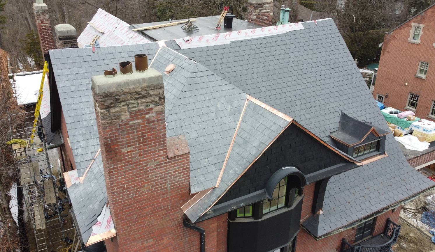 Natural Slate Roof Replaement & Soprema Flat Roofs